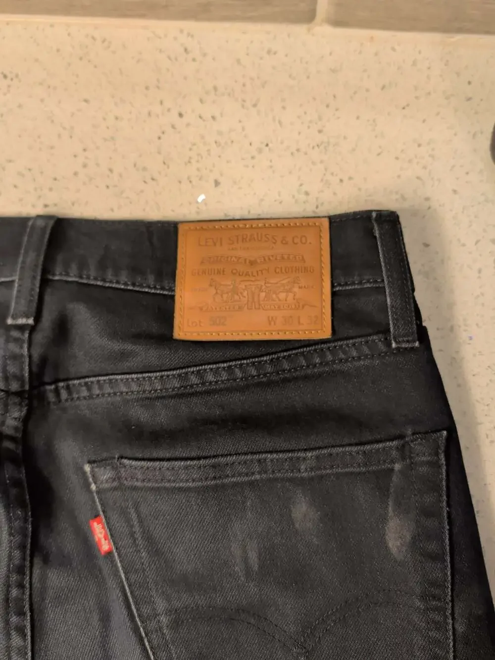 Levi's 502 Premium Black Tapered Jeans W30 L32